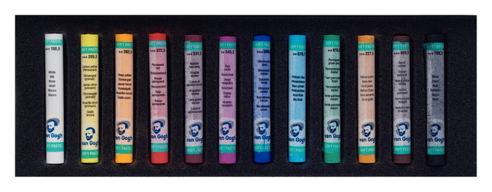 Van Gogh Set de pasteles suaves de iniciación con 12 colores Van Gogh Set de pasteles suaves de iniciación con 12 colores